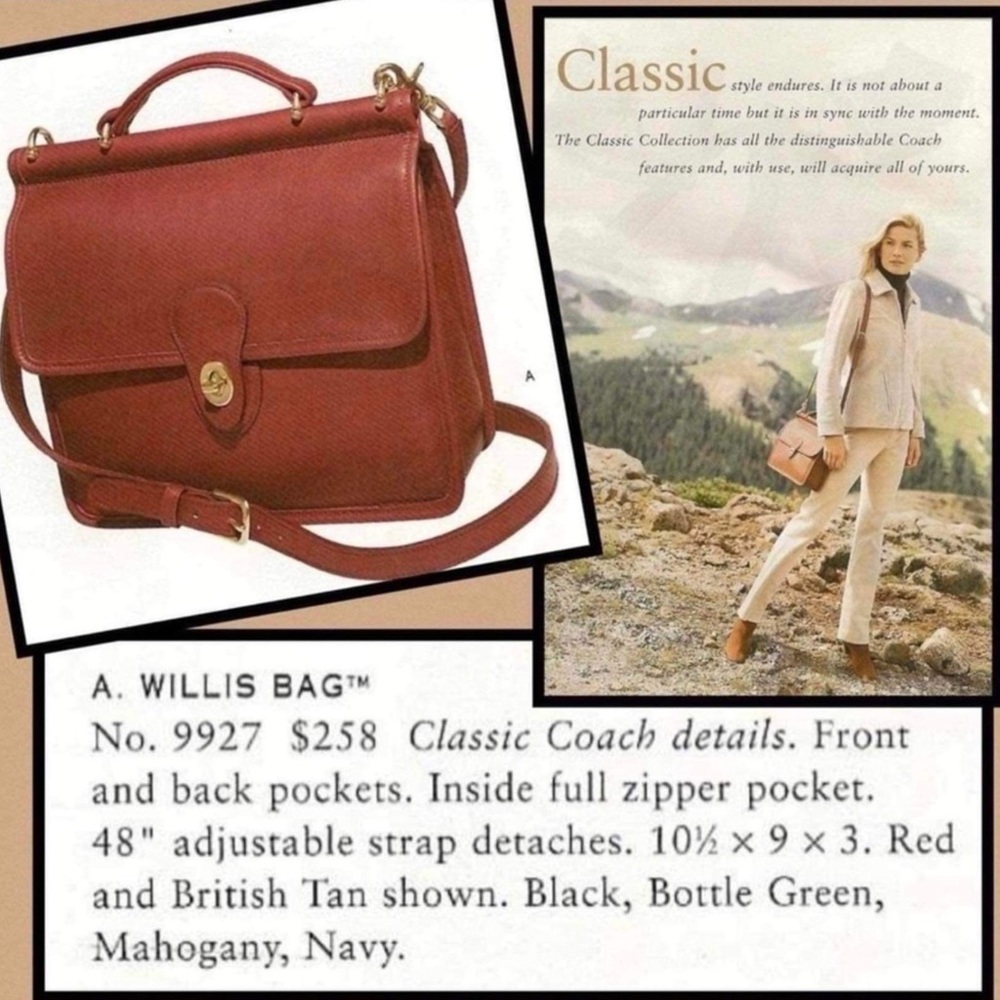 ❤️SOLD❤️Vintage Coach British Tan Willis Bag 9927 - Picture 4 of 12